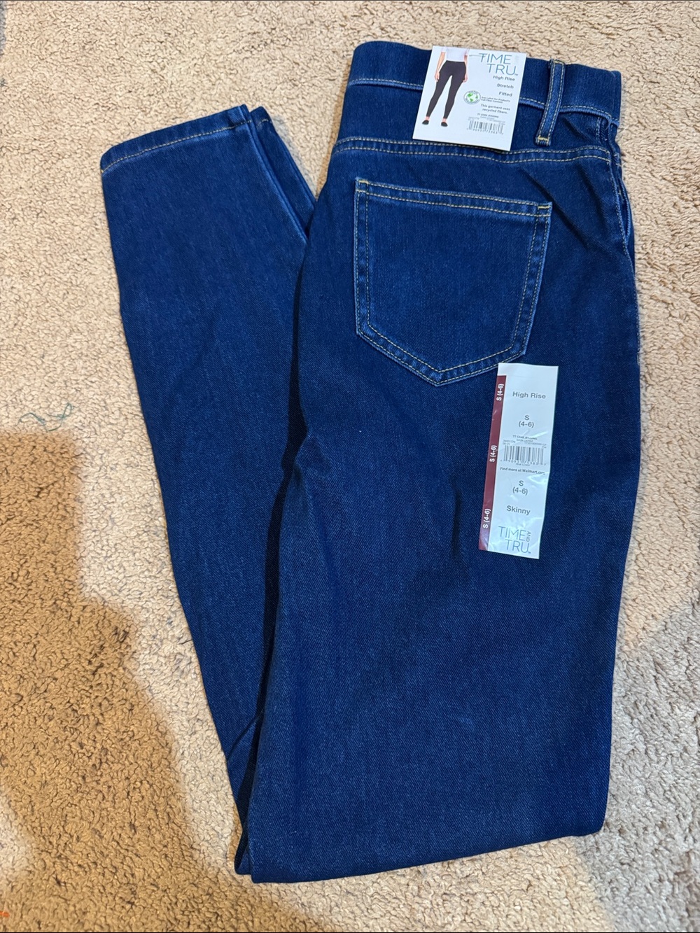 Time and Tru Indigo Skinny High-Rise Jeans